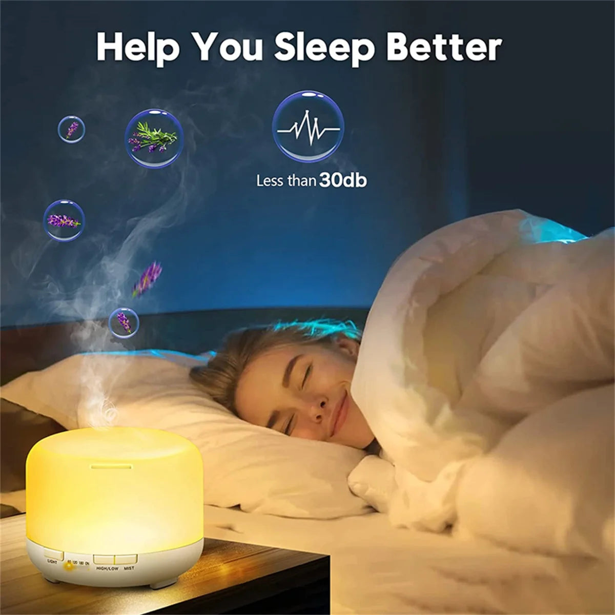Diffuseur Brume Lumivana™ | Humidificateur Aromathérapie LED 500ml